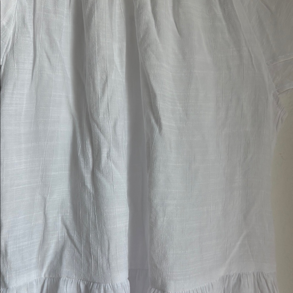 Counterparts Cream Ruffled Cap Sleeve Blouse - Picture 7 of 8